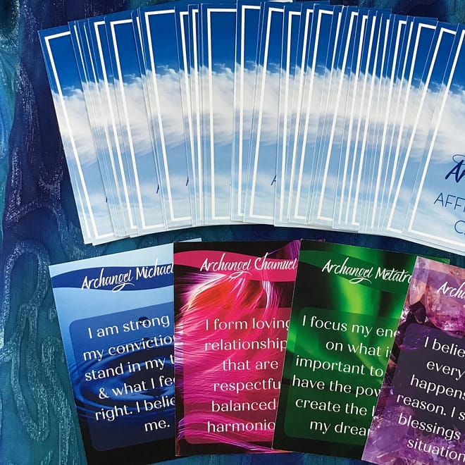 Archangel Affirmation Card deck, oracle cards, positive affirmations